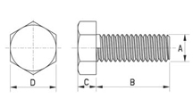 Sechskantschraube Metall DIN 933 [079-m]