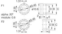 Zahnrad mit Scheibe [104-4]